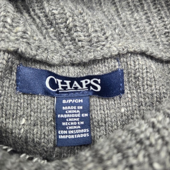 CHAPS Fair Isle Patchwork Cowl Neck Pullover Winter Holiday Sweater Sz S - Picture 8 of 8